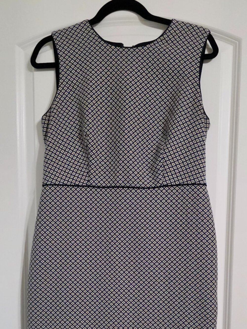 Navy patterned dress
